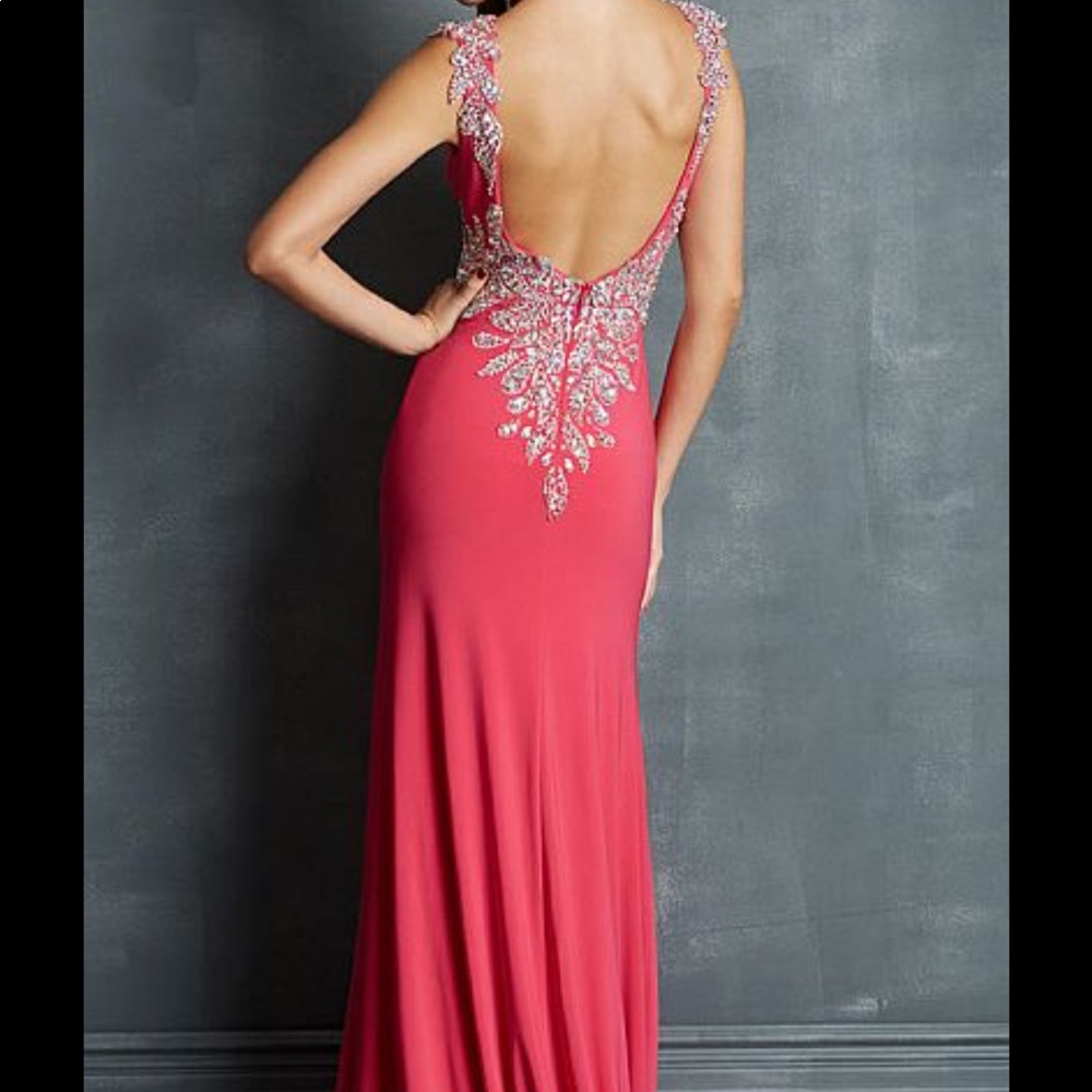 Night Moves 7061 Elegant Evening Dress in Yellow - Picture 5 of 6